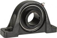 Browning - 1-11/16" ID, 7-3/8" OAL x 4-3/16" OAH Pillow Block - 5,139 Lb Static Cap, 7,901 Lb Dyn Cap, 5-21/32" Btw Mnt Hole Ctrs, 2-1/16" Base-to-Ctr Ht, Cast Iron - Industrial Tool & Supply