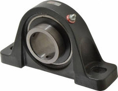 Browning - 2" ID, 8-13/16" OAL x 4-29/32" OAH Pillow Block - 6,601 Lb Static Cap, 9,752 Lb Dyn Cap, 6-15/16" Btw Mnt Hole Ctrs, 2-7/16" Base-to-Ctr Ht, Cast Iron - Industrial Tool & Supply