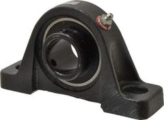 Browning - 1-3/8" ID, 6-3/4" OAL x 3-5/8" OAH Pillow Block - 3,493 Lb Static Cap, 5,782 Lb Dyn Cap, 5" Btw Mnt Hole Ctrs, 1-13/16" Base-to-Ctr Ht, Cast Iron - Industrial Tool & Supply