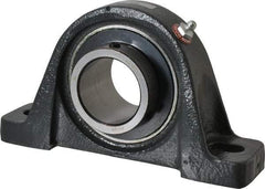 Browning - 1-3/4" ID, 7-3/8" OAL x 4-3/16" OAH Pillow Block - 5,139 Lb Static Cap, 7,901 Lb Dyn Cap, 5-21/32" Btw Mnt Hole Ctrs, 2-1/16" Base-to-Ctr Ht, Cast Iron - Industrial Tool & Supply