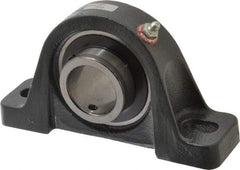 Browning - 1-1/2" ID, 7-1/8" OAL x 3-15/16" OAH Pillow Block - 4,467 Lb Static Cap, 7,340 Lb Dyn Cap, 5-3/8" Btw Mnt Hole Ctrs, 1-15/16" Base-to-Ctr Ht, Cast Iron - Industrial Tool & Supply