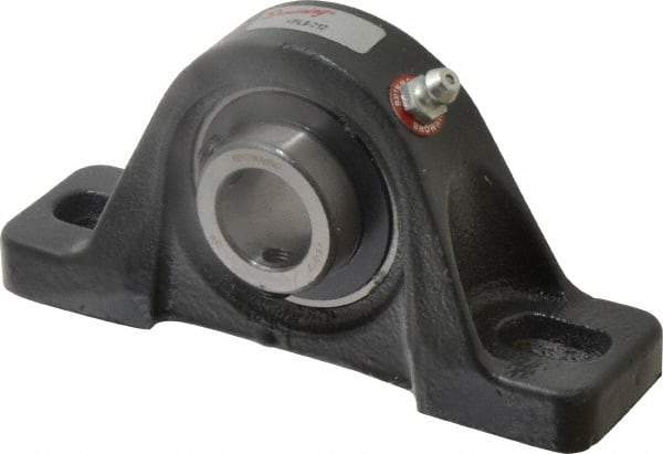 Browning - 3/4" ID, 5" OAL x 2-15/32" OAH Pillow Block - 1,444 Lb Static Cap, 2,611 Lb Dyn Cap, 3-25/32" Btw Mnt Hole Ctrs, 1-1/4" Base-to-Ctr Ht, Cast Iron - Industrial Tool & Supply