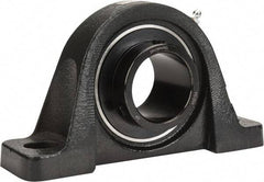 Browning - 1-15/16" ID, 8" OAL x 4-1/2" OAH Pillow Block - 5,216 Lb Static Cap, 7,889 Lb Dyn Cap, 6-3/16" Btw Mnt Hole Ctrs, 2-3/16" Base-to-Ctr Ht, Cast Iron - Industrial Tool & Supply