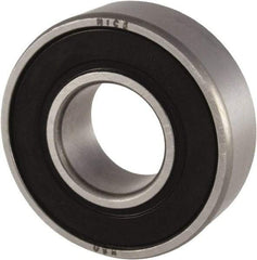 Nice - 3/4" Bore Diam, 2" OD, Double Seal Precision Ground Radial Ball Bearing - 9/16" Wide, 1 Row, Round Bore, 1,350 Lb Static Capacity, 2,967 Lb Dynamic Capacity - Industrial Tool & Supply