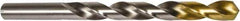DORMER - 11.5mm 118° High Speed Steel Jobber Drill - TiN Finish, Right Hand Cut, Spiral Flute, Straight Shank, 142mm OAL, Split Point - Industrial Tool & Supply