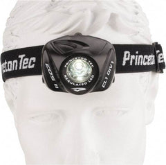Princeton Tec - White LED Bulb, 105 Lumens, Hands-free Flashlight - Black Plastic Body, 3 AAA Batteries Included - Industrial Tool & Supply