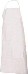 PRO-SAFE - Size S Film Laminate Chemical Resistant Coveralls - White, Zipper Closure, Elastic Cuffs, Elastic Ankles, Serged Seams, ISO Class 5 - Industrial Tool & Supply