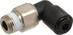 Legris - 4mm Outside Diam, 1/8 BSPT, Nylon Push-to-Connect Tube Male Swivel Elbow - 290 Max psi, Tube to Male BSPT Connection, Buna Nitrile O-Ring - Industrial Tool & Supply