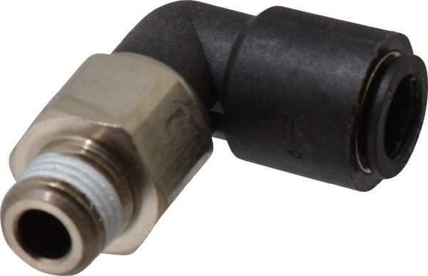 Legris - 10mm Outside Diam, 1/4 BSPT, Nylon Push-to-Connect Tube Male Swivel Elbow - 290 Max psi, Tube to Male BSPT Connection, Buna Nitrile O-Ring - Industrial Tool & Supply