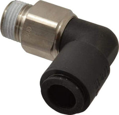 Legris - 12mm Outside Diam, 3/8 BSPT, Nylon Push-to-Connect Tube Male Swivel Elbow - 290 Max psi, Tube to Male BSPT Connection, Buna Nitrile O-Ring - Industrial Tool & Supply