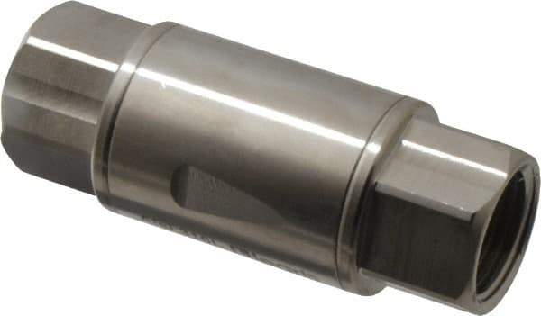 Legris - 1/2" Stainless Steel Check Valve - Unidirectional, FNPT x FNPT, 580 WOG - Industrial Tool & Supply