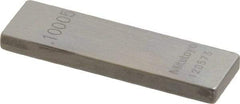 Mitutoyo - 0.10005" Rectangular Steel Gage Block - Accuracy Grade 0, Includes Certificate of Inspection - Industrial Tool & Supply