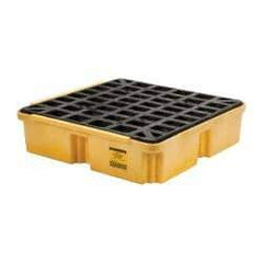 Eagle - 15 Gal Sump, 2,000 Lb Capacity, 1 Drum, Polyethylene Platform - 26" Long x 26" Wide x 6-1/2" High - Industrial Tool & Supply