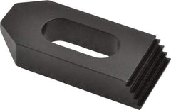 Jergens - 1/2" Stud, Low Carbon Steel, Plain Strap Clamp - 1/2" Travel, 2-1/2" OAL x 1-1/8" Wide x 1/2" High, Black Oxide Finish, Tapered Nose - Industrial Tool & Supply