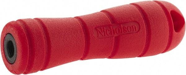 Nicholson - 4-1/8" Long, Screw On, Plastic File Handle - For Use with 6, 8 & 10" Files - Industrial Tool & Supply