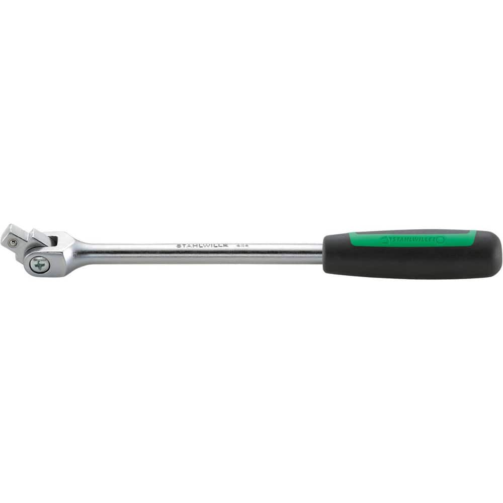 Socket Handles; Tool Type: Flex Handle; Drive Size (Inch): 0.375 in; Overall Length (Inch): 10.00; Material: Steel; Head Style: Flexible; Head Diameter: 0.7500; Insulated: No; Tether Style: Tether Capable; Finish/Coating: Chrome-Plated; Overall Length (mm