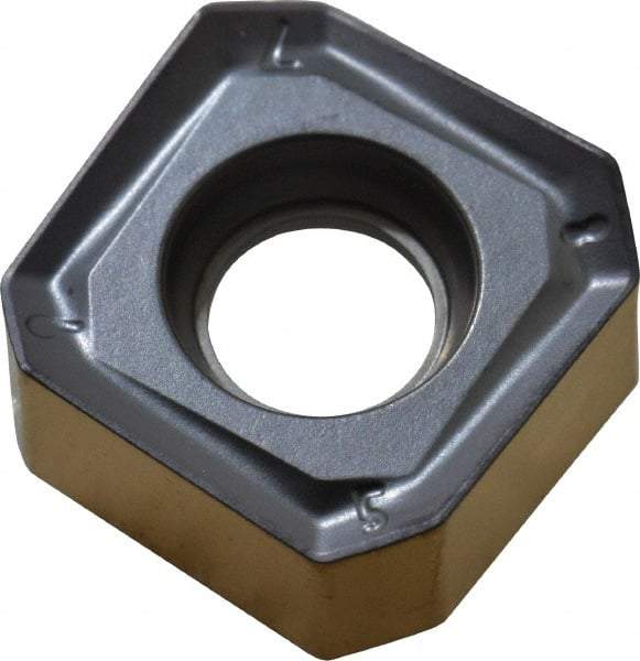 Iscar - S845 SNMU1305 MM Grade IC830 Carbide Milling Insert - TiAlN/TiN Finish, 0.2441" Thick, 13mm Inscribed Circle, 0.8mm Corner Radius - Industrial Tool & Supply