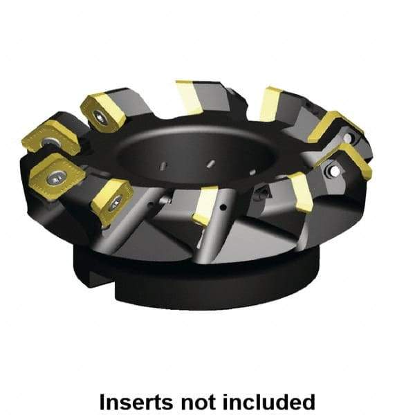 Kennametal - 10" Cut Diam, 2-1/2" Arbor Hole, 9.58mm Max Depth of Cut, 45° Indexable Chamfer & Angle Face Mill - 18 Inserts, SE.W 634... Insert, Right Hand Cut, 18 Flutes, Series KSSM - Industrial Tool & Supply