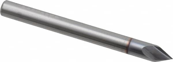 Accupro - 3/16" Diam 2 Flute Single End Solid Carbide Chamfer Mill - Industrial Tool & Supply