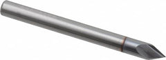 Accupro - 3/16" Diam 2 Flute Single End Solid Carbide Chamfer Mill - Industrial Tool & Supply