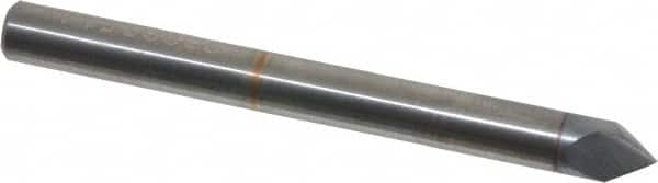 Accupro - 3/16" Diam 2 Flute Single End Solid Carbide Chamfer Mill - Industrial Tool & Supply