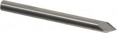 Accupro - 3/16" Diam 2 Flute Single End Solid Carbide Chamfer Mill - Industrial Tool & Supply