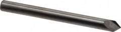 Accupro - 3/16" Diam 2 Flute Single End Solid Carbide Chamfer Mill - Industrial Tool & Supply
