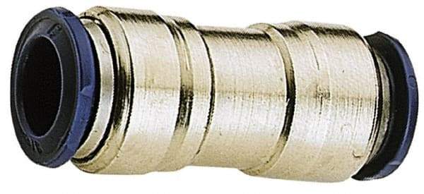 Alpha Technologies - 1/2" Outside Diam, Nickel Plated Brass Push-to-Connect Union - 250 Max psi, Tube to Tube Connection, Buna O-Ring - Industrial Tool & Supply