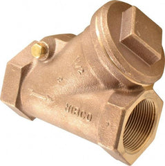 NIBCO - 1-1/2" Bronze Check Valve - Y-Pattern, FNPT x FNPT, 600 WOG - Industrial Tool & Supply