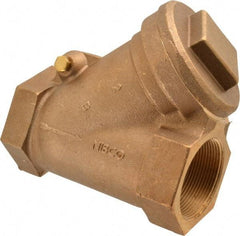 NIBCO - 2" Bronze Check Valve - Y-Pattern, FNPT x FNPT, 600 WOG - Industrial Tool & Supply