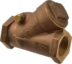 NIBCO - 1" Bronze Check Valve - Y-Pattern, FNPT x FNPT, 600 WOG - Industrial Tool & Supply