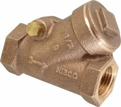 NIBCO - 1/2" Bronze Check Valve - Y-Pattern, FNPT x FNPT, 600 WOG - Industrial Tool & Supply