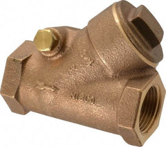NIBCO - 3/4" Bronze Check Valve - Y-Pattern, FNPT x FNPT, 600 WOG - Industrial Tool & Supply