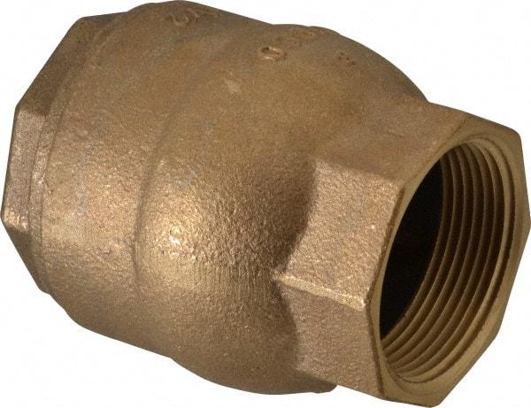 NIBCO - 1-1/2" Bronze Check Valve - Inline, FNPT x FNPT, 250 WOG - Industrial Tool & Supply