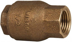 NIBCO - 1/2" Bronze Check Valve - Inline, FNPT x FNPT, 250 WOG - Industrial Tool & Supply