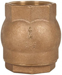 NIBCO - 2" Bronze Check Valve - Inline, FNPT x FNPT, 250 WOG - Industrial Tool & Supply