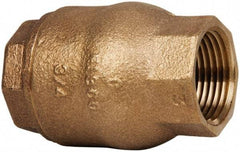 NIBCO - 3/4" Bronze Check Valve - Inline, FNPT x FNPT, 250 WOG - Industrial Tool & Supply