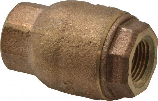 NIBCO - 3/8" Bronze Check Valve - Inline, FNPT x FNPT, 250 WOG - Industrial Tool & Supply