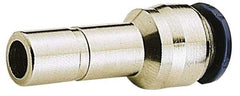 Alpha Technologies - 1/4" Outside Diam, Nickel Plated Brass Push-to-Connect Straight Reducer - 250 Max psi, Tube to Stem Connection, Buna O-Ring - Industrial Tool & Supply