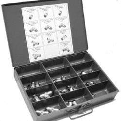 Alpha Technologies - 96 Piece, Push to Connect Fitting Kit - Mixed Swift Fit Universal Threads, Mixed Tube Sizes - Industrial Tool & Supply