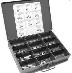 Alpha Technologies - 96 Piece, Push to Connect Fitting Kit - Mixed Swift Fit Universal Threads, Mixed Tube Sizes - Industrial Tool & Supply