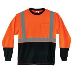 8291BK 5XL ORG/BLK LG SLV T-SHIRT - Industrial Tool & Supply