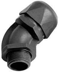 Murrplastik - 2" Trade, Nylon Compression Angled Liquidtight Conduit Connector - Noninsulated - Industrial Tool & Supply