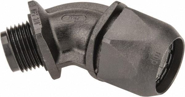 Murrplastik - 3/8" Trade, Nylon Compression Angled Liquidtight Conduit Connector - Noninsulated - Industrial Tool & Supply