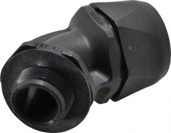 Murrplastik - 3/4" Trade, Nylon Compression Angled Liquidtight Conduit Connector - Noninsulated - Industrial Tool & Supply