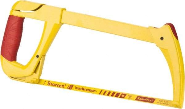 Starrett - 12" Hacksaw Frame - 4-3/8" Throat Depth, Rubber Covered D-Style Handle - Industrial Tool & Supply