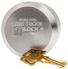 American Lock - Keyed Different Padlock - 3/8" Shackle Diam, Steel - Industrial Tool & Supply