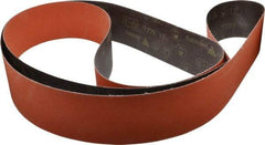 3M - 4" Wide x 132" OAL, 80 Grit, Ceramic Abrasive Belt - Ceramic, Medium, Coated, YF Weighted Cloth Backing, Wet/Dry, Series 777F - Industrial Tool & Supply