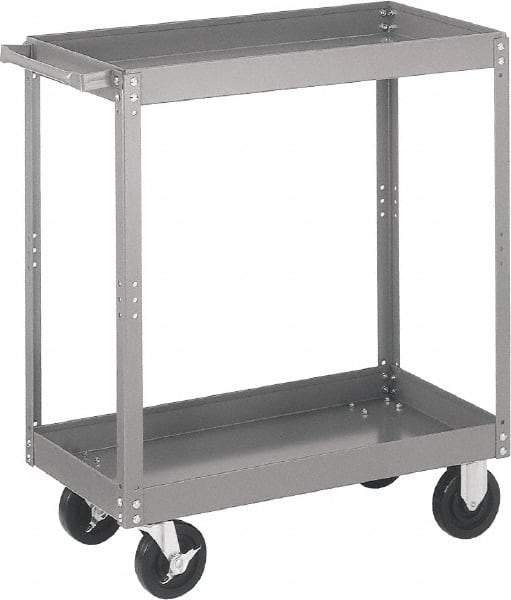 Quantum Storage - 1,000 Lb Capacity, 48" Wide x 24" Long x 35" High Standard Utility Cart - 3 Shelf, Steel - Industrial Tool & Supply