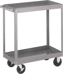 Quantum Storage - 1,000 Lb Capacity, 48" Wide x 24" Long x 35" High Standard Utility Cart - 3 Shelf, Steel - Industrial Tool & Supply